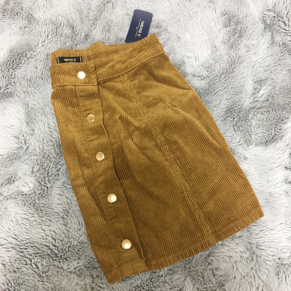 Olive suede skirt
